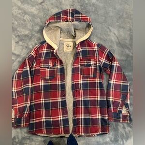 Red and Blue Plaid Flannel Shirt